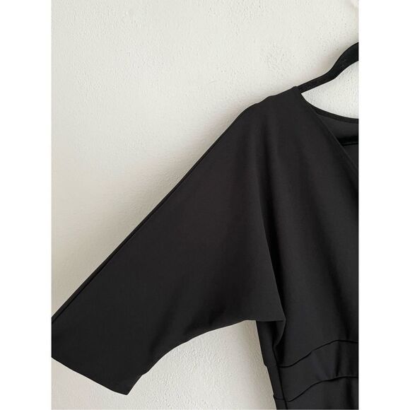 Livd Woman Black V-Neck Three-Quarter Sleeve Maxi Dress, Size 1X - Picture 4 of 7